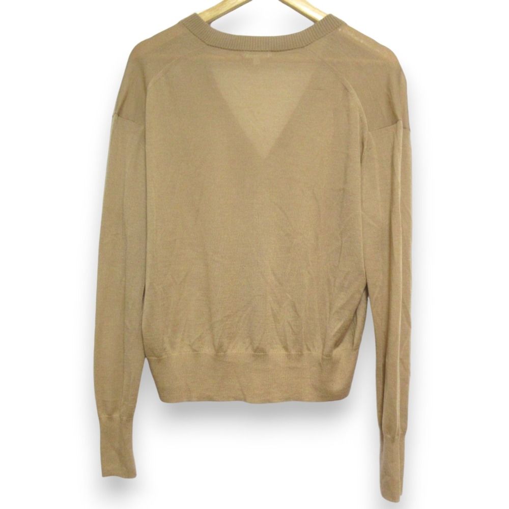 BLAMINK ブラミンク R CA S 18G Vネック ニットカーディガン 7915-106-0018 サイズ38 キャメル レディース 古着