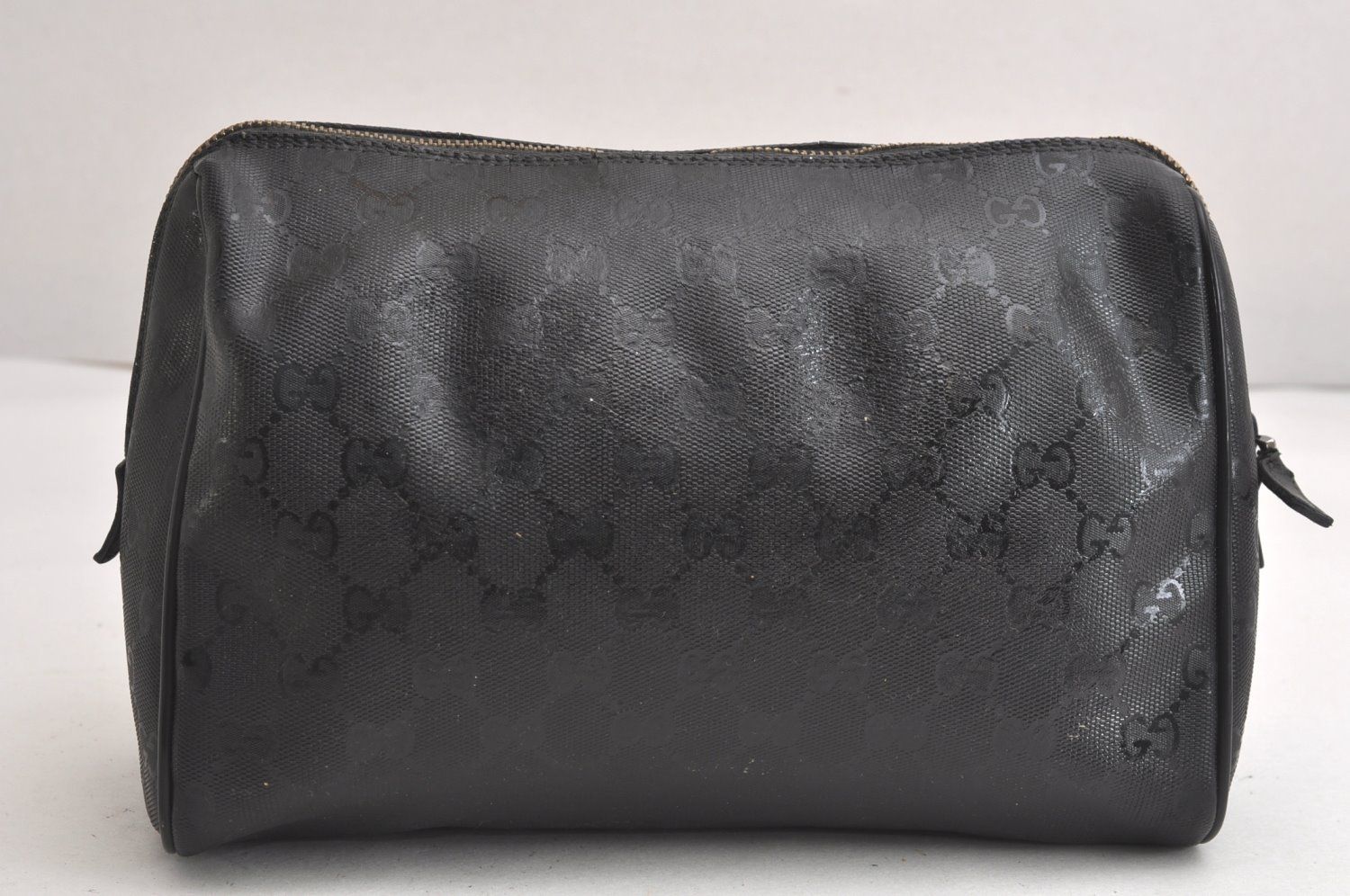 レアな商品まで満載！ GUCCI グッチ インプリメ ヴィンテージ クラッチハンドバッグ 財布 GGピーブイシー レザー ブラック 4274N