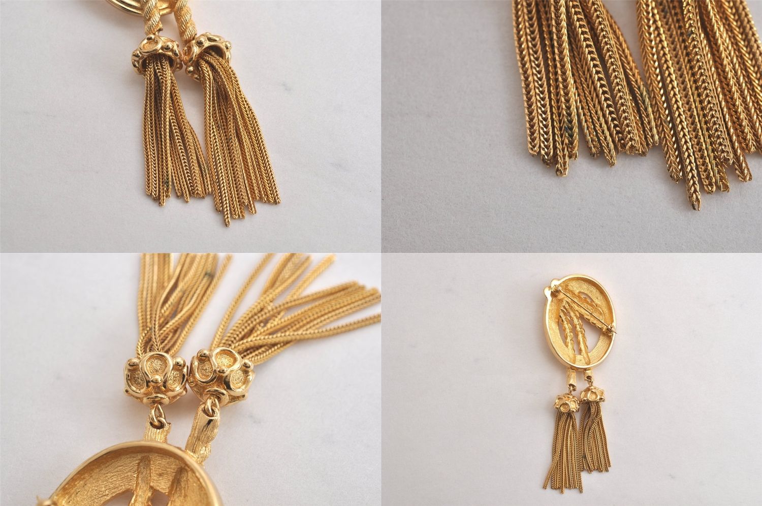 Christian Dior 紐モチーフ ブローチ メタル ゴールド Christian Dior 紐モチーフ ブローチ メタル ゴールド