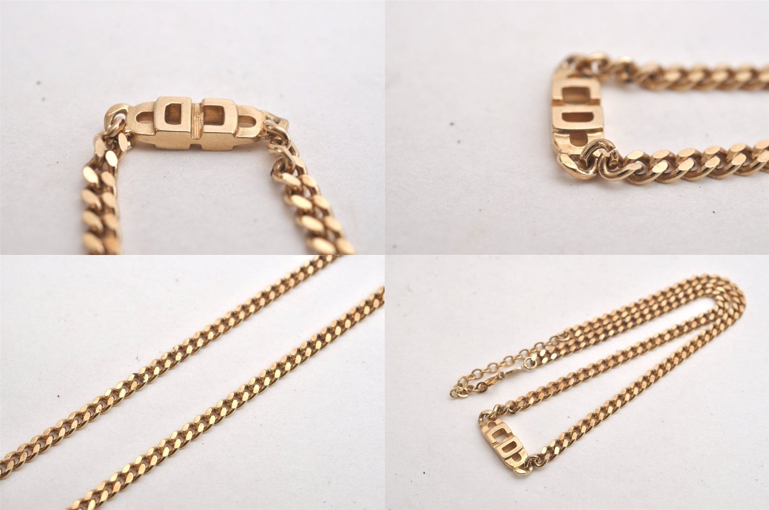 Christian Dior ディオール ゴールド トーン チェーン ペンダント