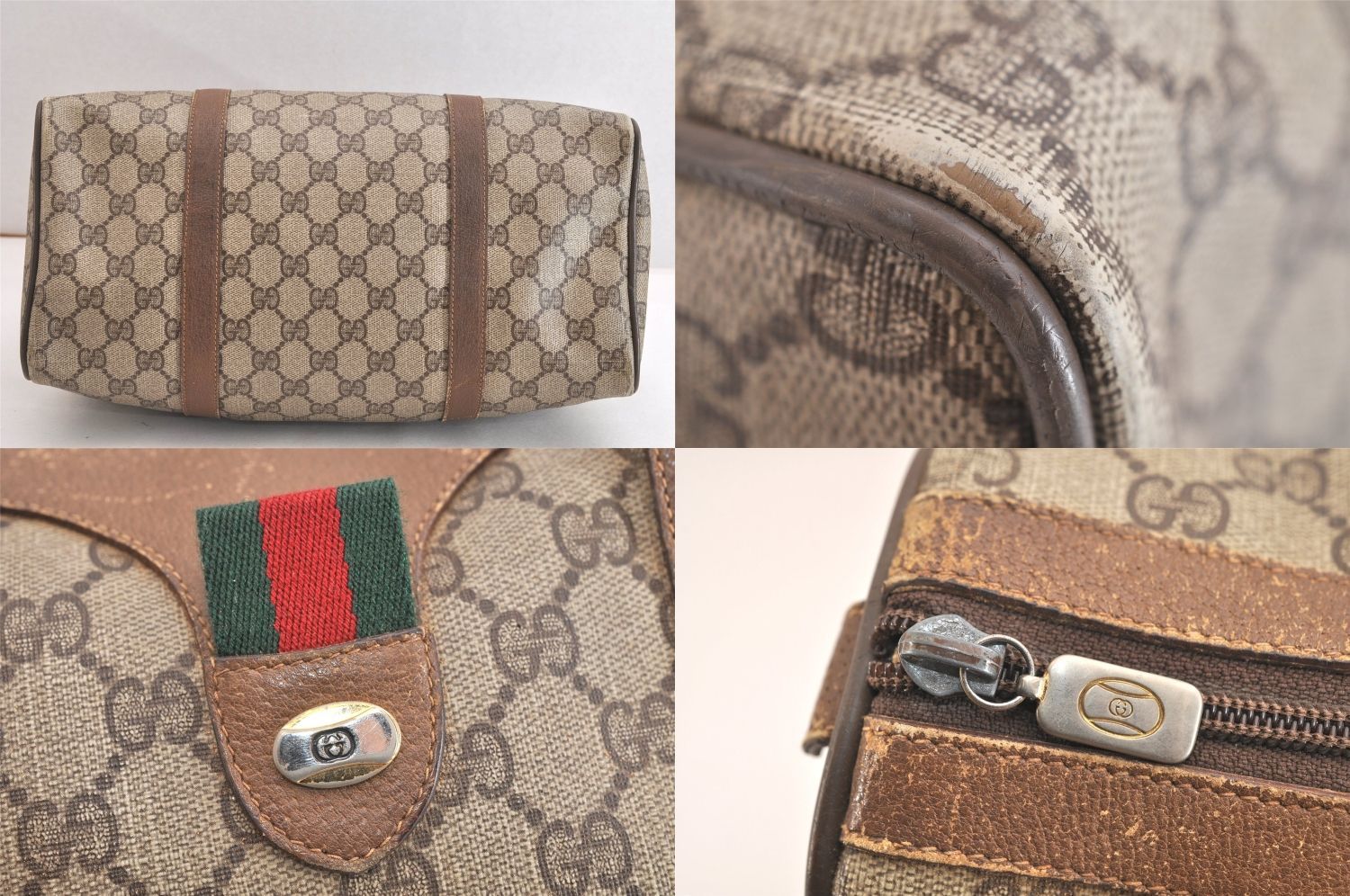 GUCCI グッチ ウェブ シェリーライン ハンドボストンバッグ GG 