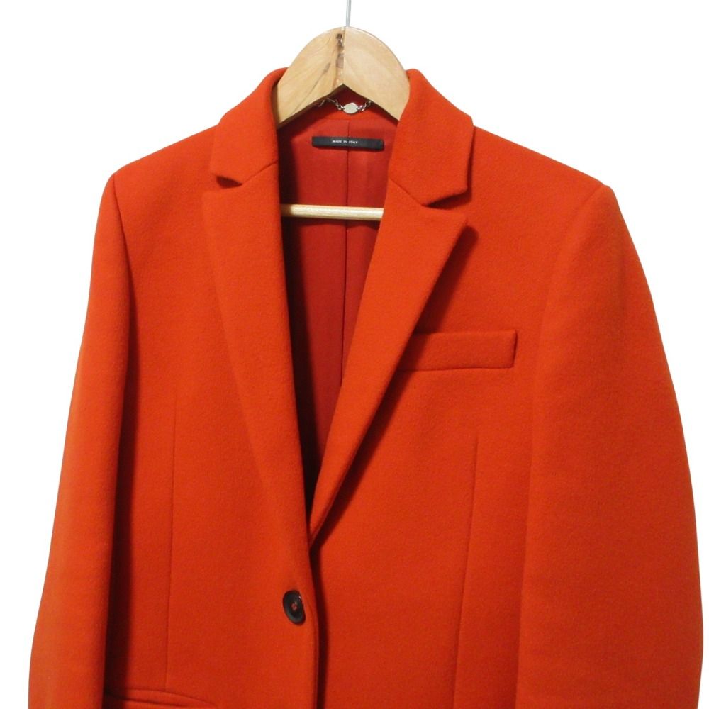 良品 GUCCI グッチ ウール ロング チェスターコート 354334 38 レッド