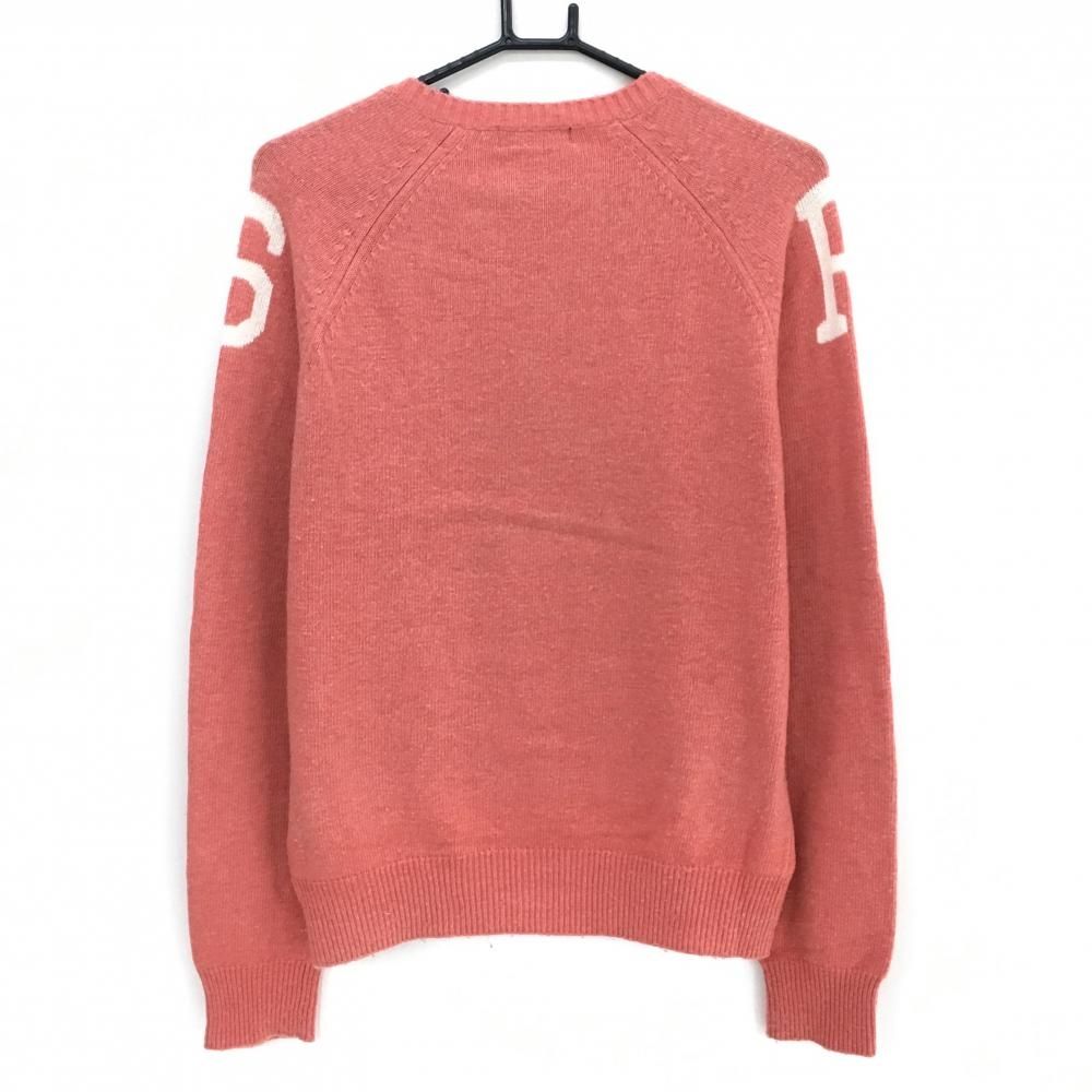 ラフアンドスウェル セーター オレンジピンク ウール混 ニット メンズ