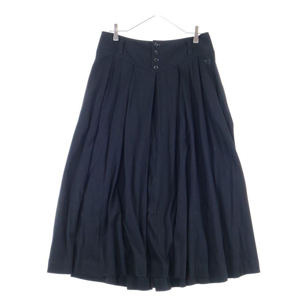 Y-3 ワイスリー エンブロイダリー ロゴ ロング スカート ブラック W57900 レディース