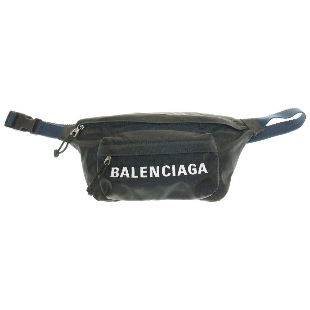 BALENCIAGA バレンシアガ WHEEL ウィール ロゴデザイン アジャスター ウエストポーチ ブラック 533009