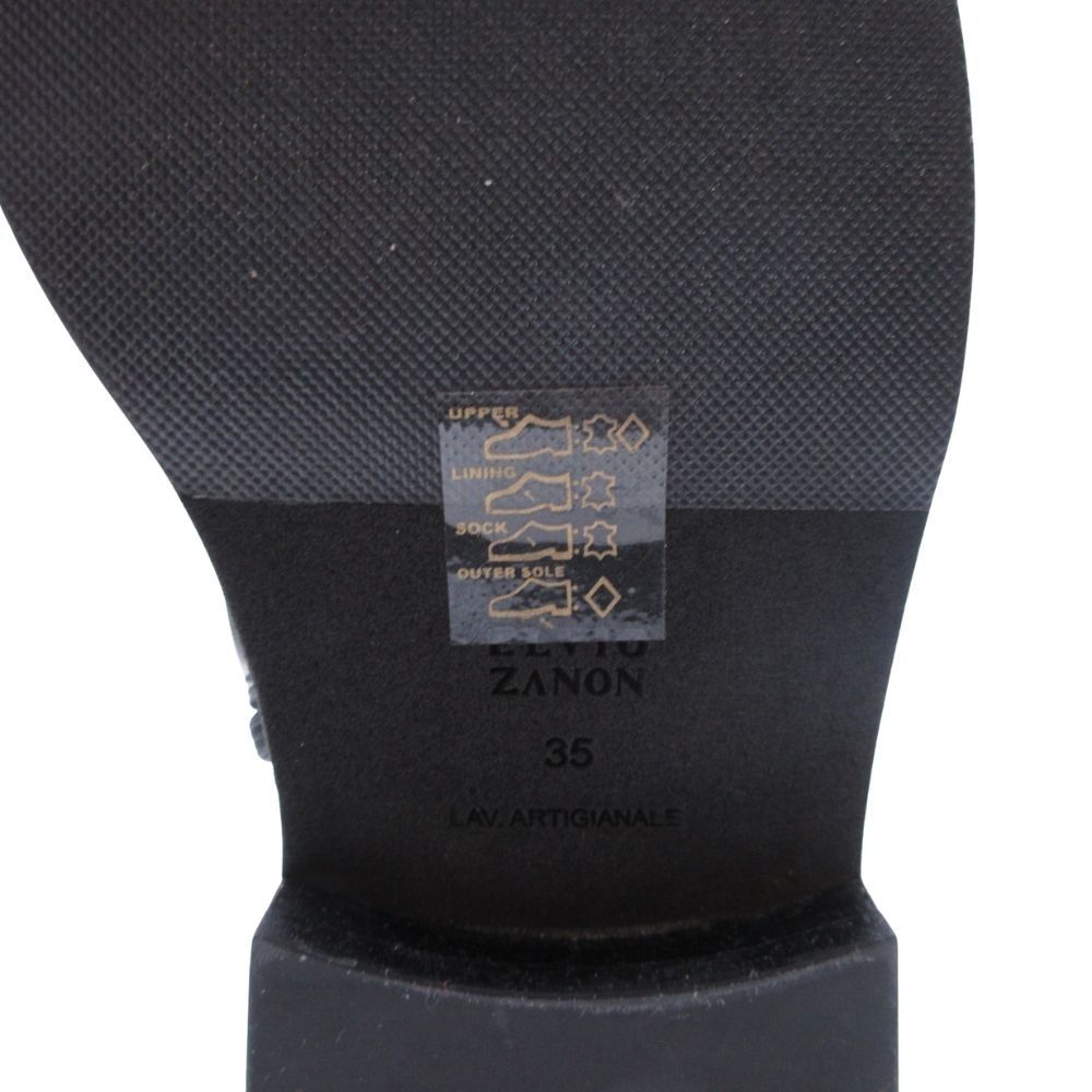 新品同様 ELVIO ZANON エルビオザノン チェーンデザイン ローヒール