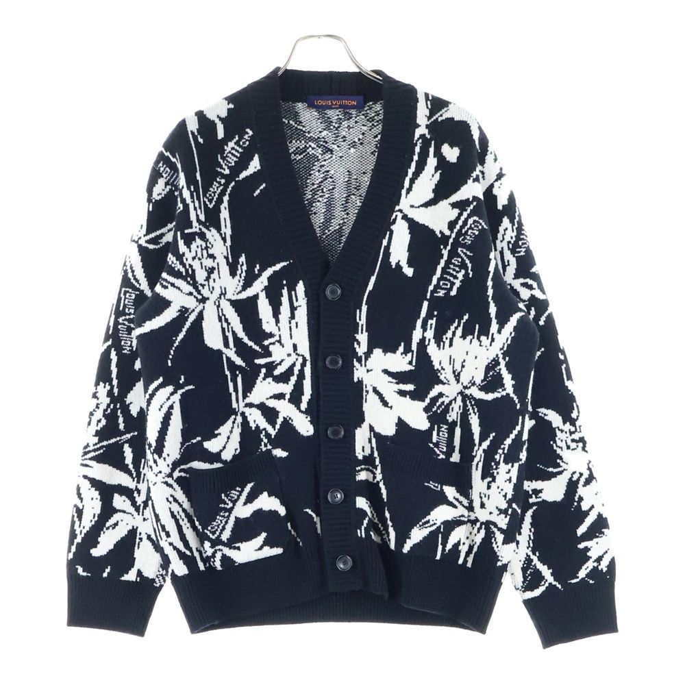 LOUIS VUITTON ルイヴィトン 23SS シスルジャガードウール ニットカーディガン ブラック RM231 H56 HON98W