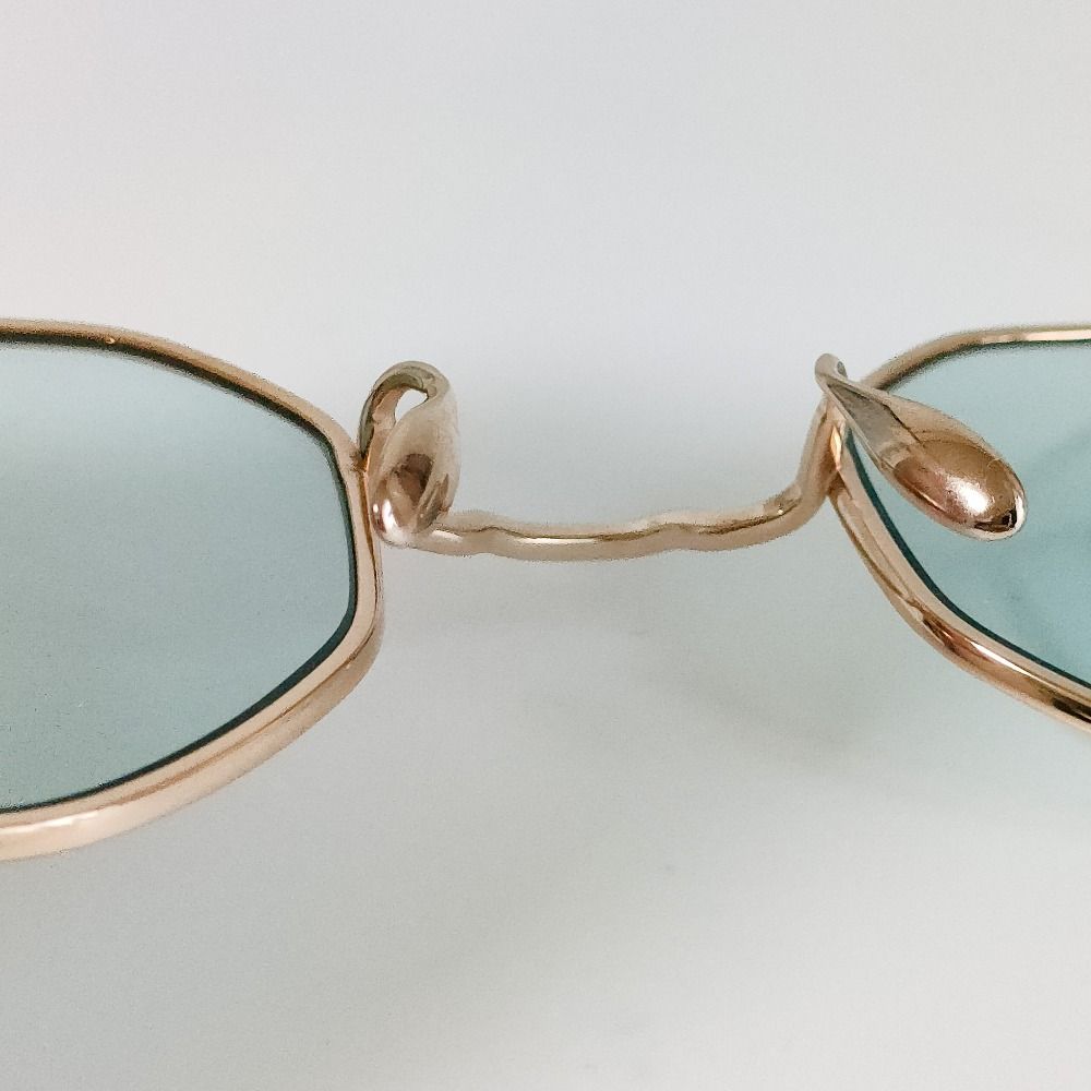 新品同様 ayame アヤメ OCTA オクタ メタルフレーム 八角形 サングラス