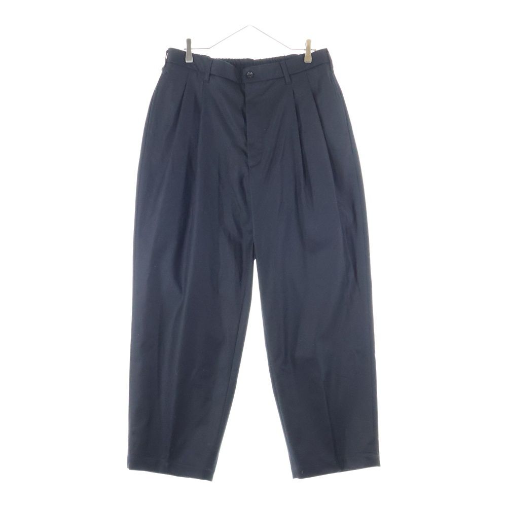 COOTIE PRODUCTIONS クーティー プロダクションズ T W Saxony 2 Tuck Wide Easy Trousers カシミヤ混 トラウザーズパンツ ブラック