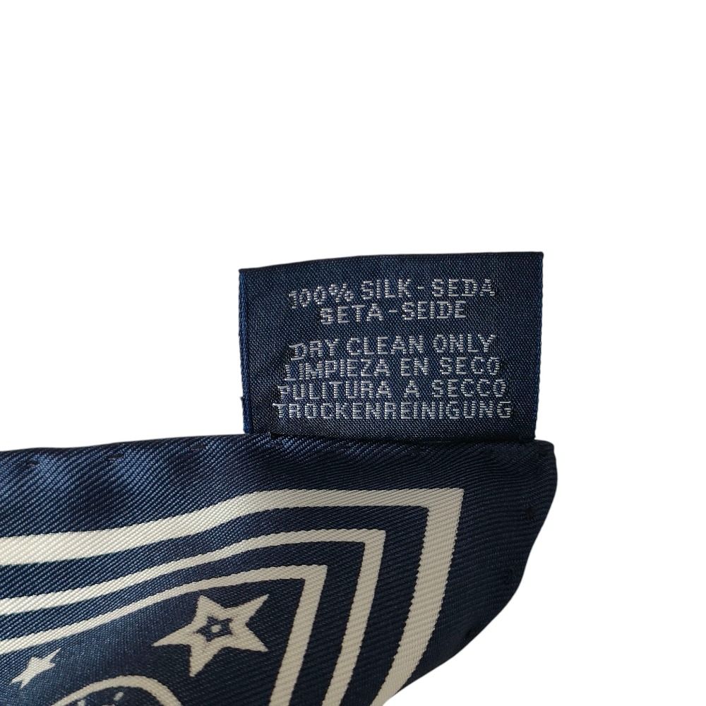  HERMES エルメス カレ55 BRIDES de GALA シルクスカーフ ネイビー レディース 古着 ストール ショール 小物