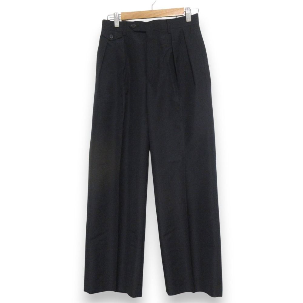 24SS AURALEE オーラリー TROPICAL WOOL KID MOHAIR SLACKS モヘヤ スラックスパンツ サイズ0 ブラック レディース 古着