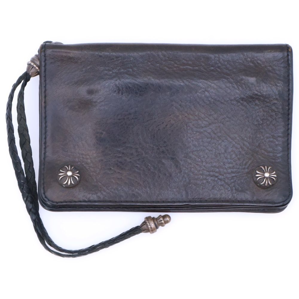 CHROME HEARTS (クロムハーツ) 2ZIP 2ジップ クロスボールボタンレザー