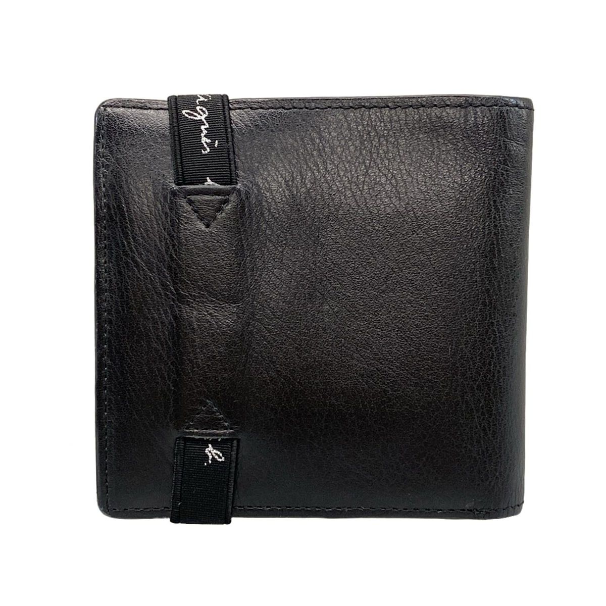 美品 アニエスベー agnes.b 二つ折りウォレット レザー ブラック agnes b(アニエスベー) 2つ折り財布 - 黒 レザー アニエスべー 二