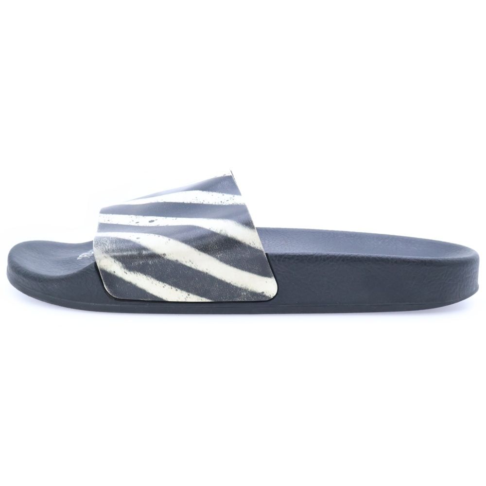 OFF-WHITE オフホワイト SPRAY STRIPES SLIDER サンダル OMIA088E19C220511001 ブラック