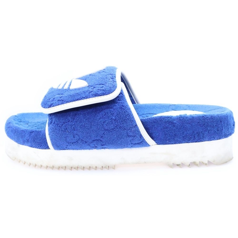 GUCCI グッチ ×adidas 厚底 プラットフォーム スライドサンダル ブルー