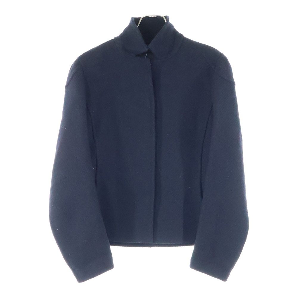 PRADA プラダ ウール ショート丈 スナップボタンジャケット レディース ブラック