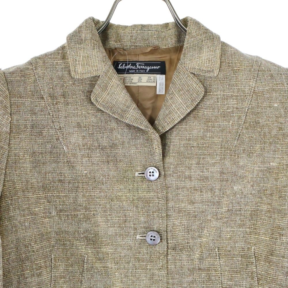 レーヨンボタンジャケット レディース