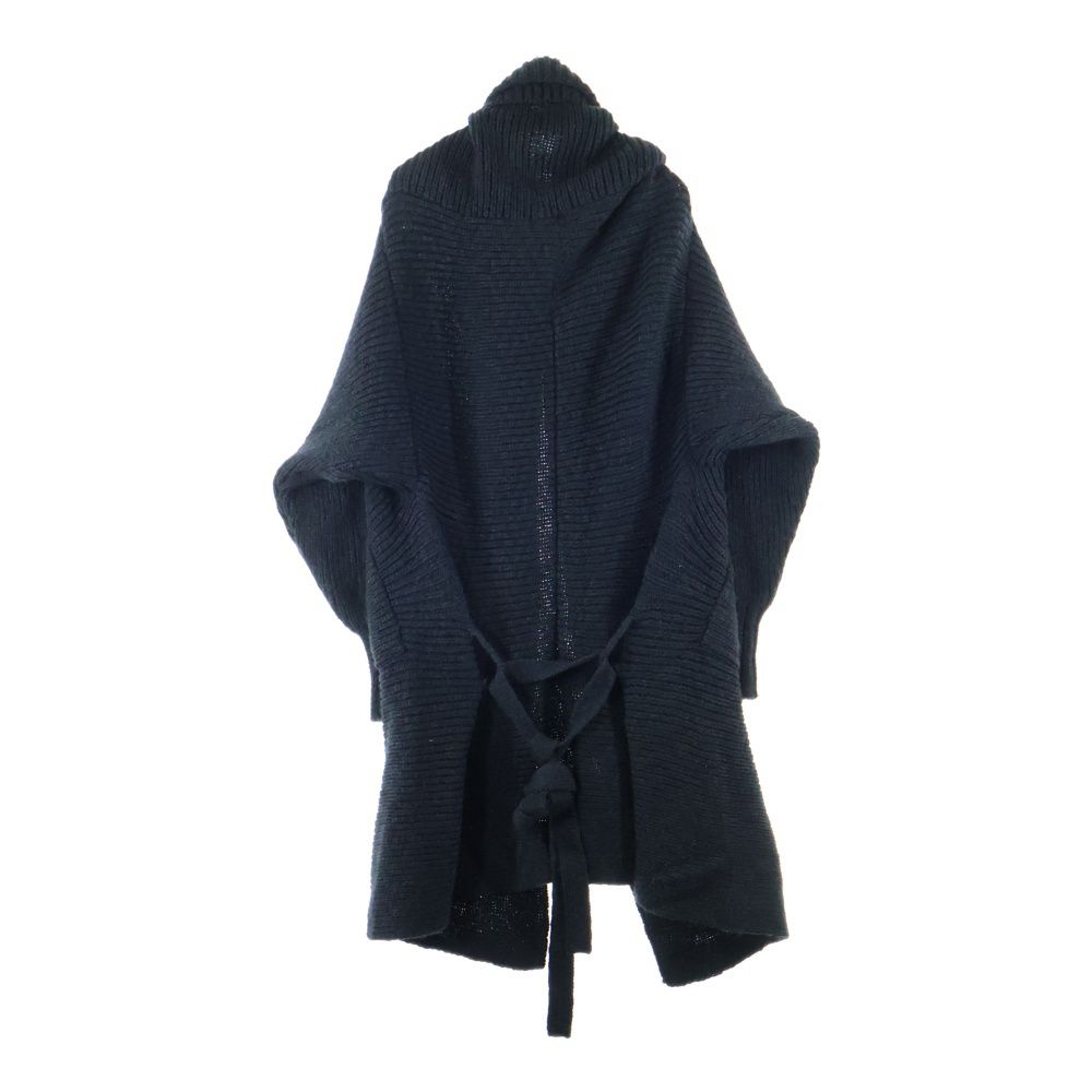 JULIUS ユリウス 18AW Knit Gown ウール混 ニットガウンコート ブラック 637KNM3