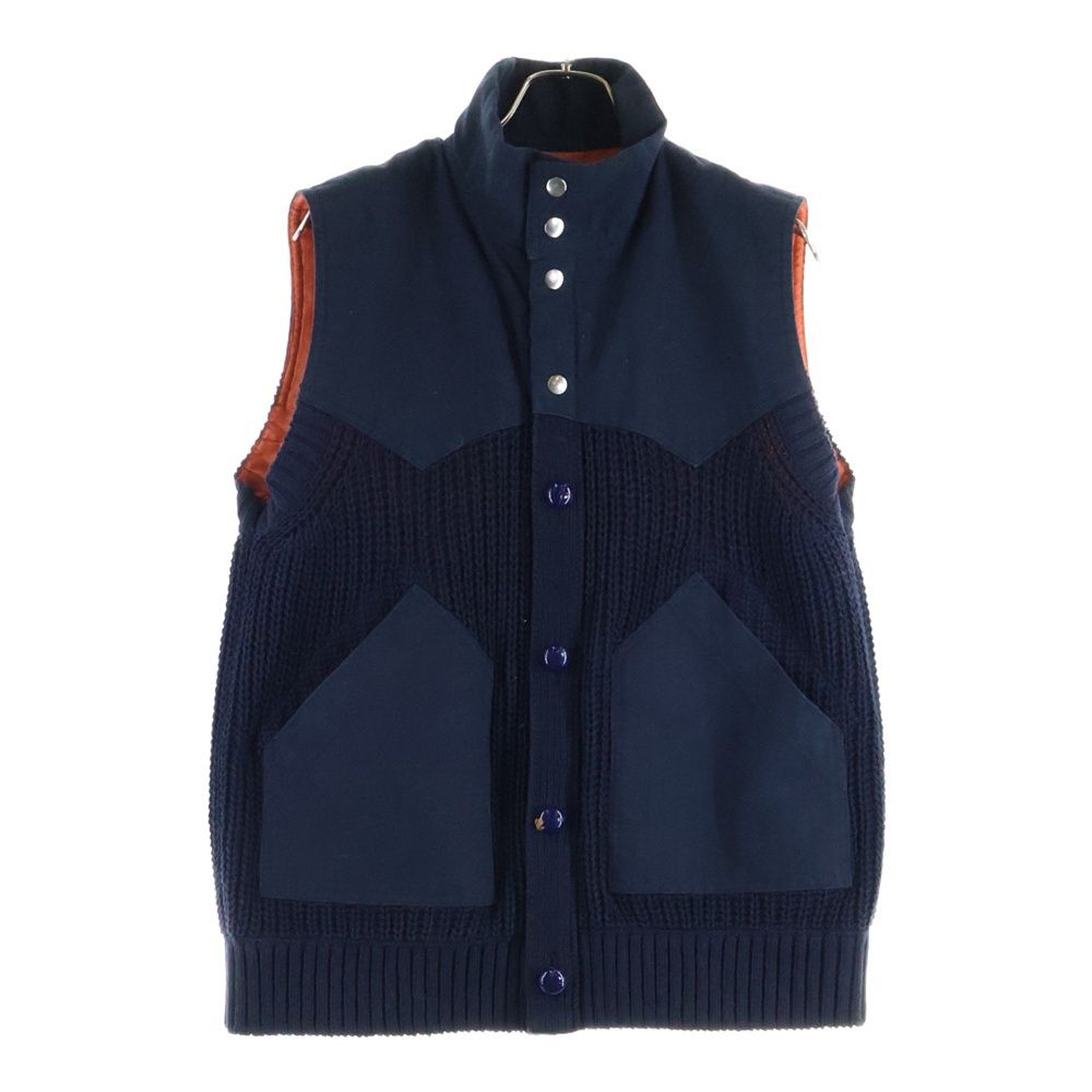 Sacai サカイ 16SS Knit Vest ニット切替ベスト ネイビー 16-00993M