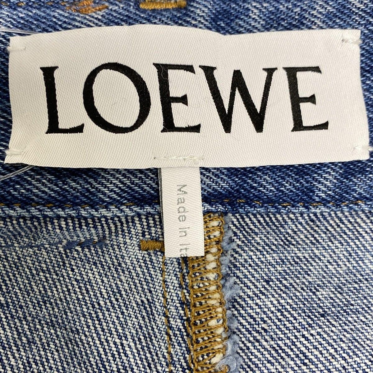  LOEWE ロエベ ジーンズ サイズ32 XS レディース - ブルーグレー フルレングス コットン ストレートデニム デニム ジーンズ