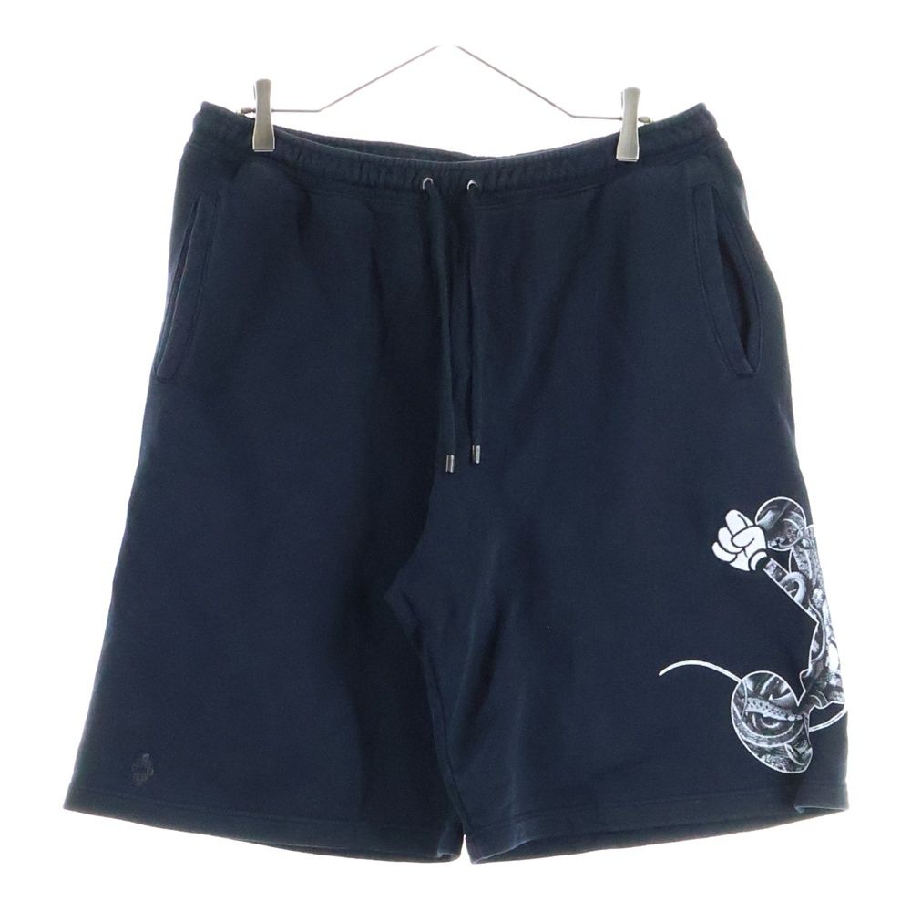 MARCELO BURLON マルセロバーロン 18SS ×Disney Short Pants ディズニー スウェットハーフパンツ ショーツ ブラック CMCI001S18630192