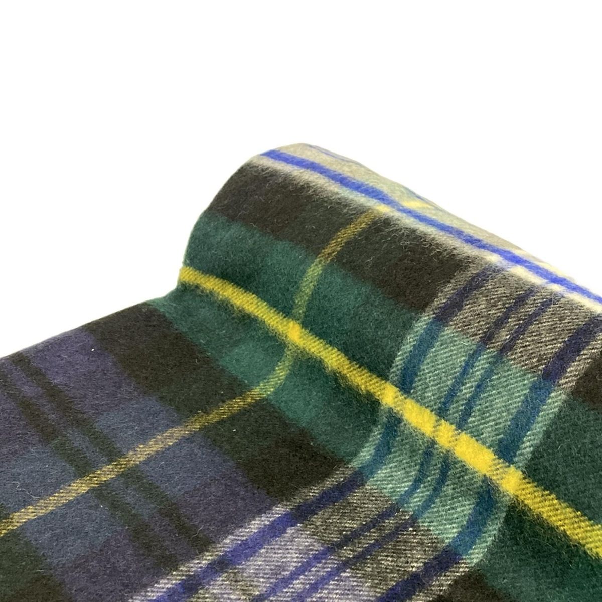 johnstons of elgin ジョンストンズ ストール ショール - ダークグリーン×ネイビー×マルチ チェック柄 カシミヤ