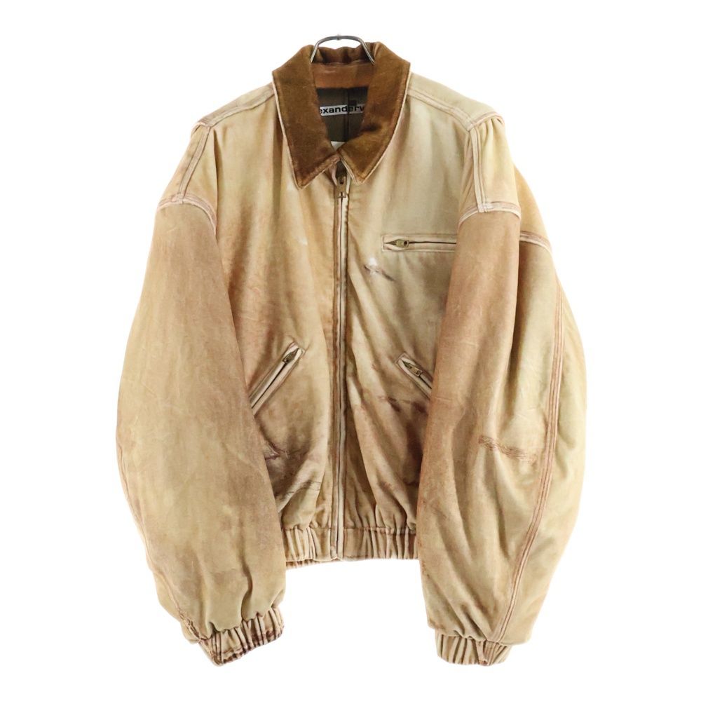 ALEXANDER WANG アレキサンダーワン Trompe-L Oeil-Print Velor Bomber Jacket トロンプルイユ ベロアボンバージャケット ブラウン 6CC3242038