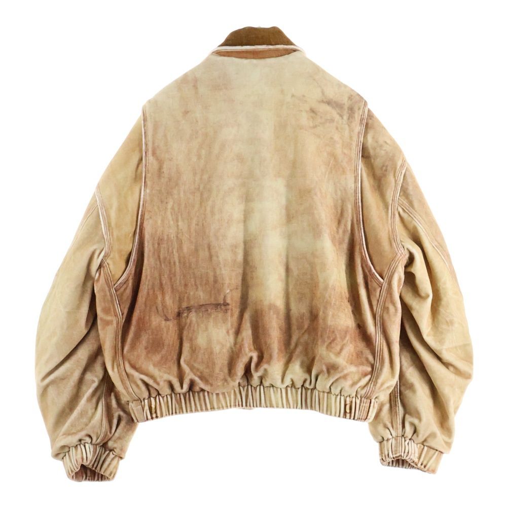 ALEXANDER WANG アレキサンダーワン Trompe-L Oeil-Print Velor Bomber Jacket トロンプルイユ ベロアボンバージャケット ブラウン 6CC3242038