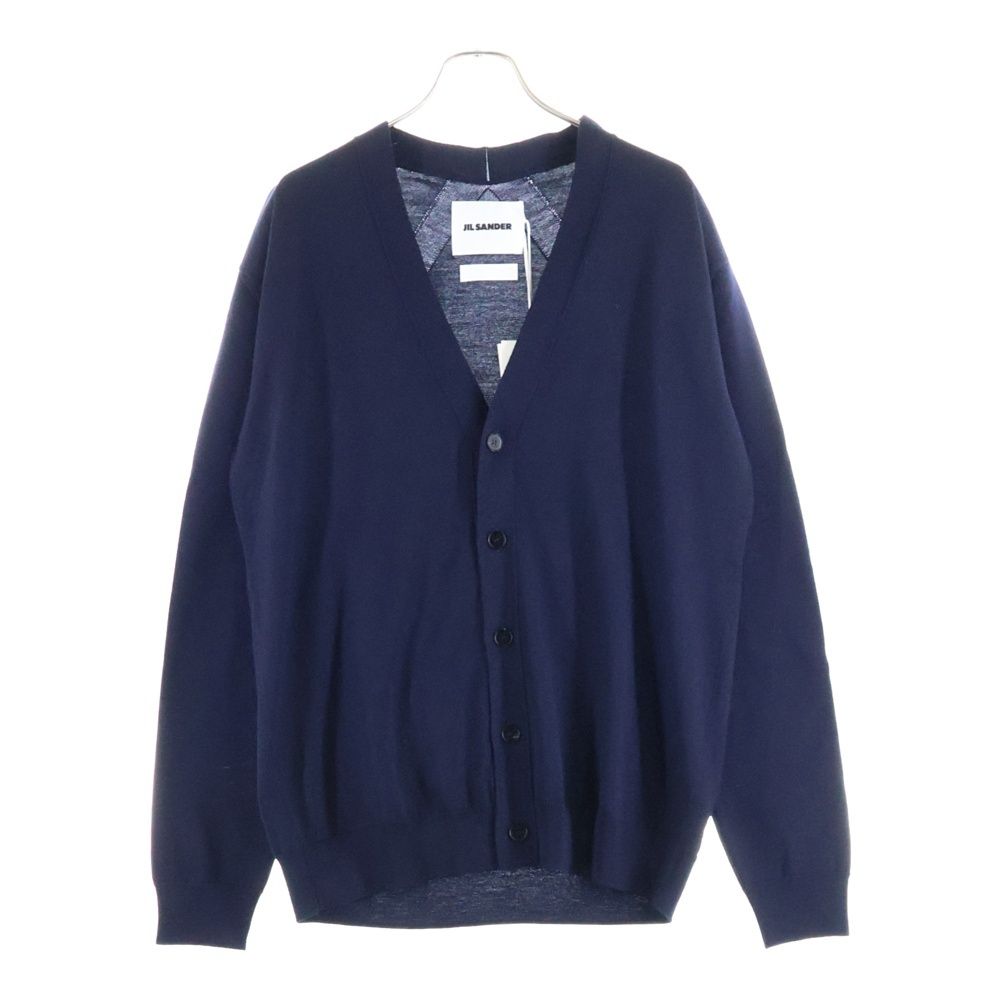 JIL SANDER ジルサンダー 24AW KNIT CARDIGAN ウールニットカーディガン ネイビー J23GP0003 J14532