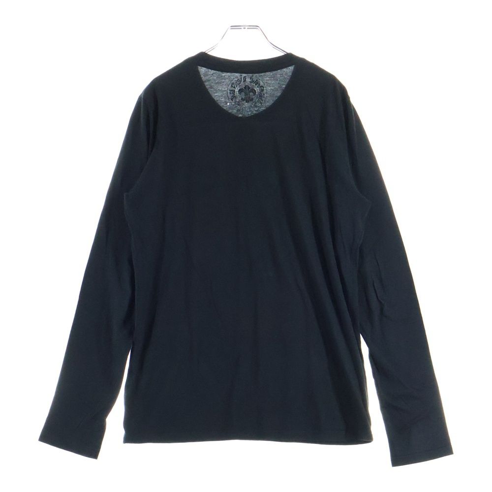 CHROME HEARTS クロムハーツ HENRY L S T-SHIRT CRS PATCH CHプラスボタン ヘンリーネック ロングスリーブ 長袖Tシャツ ブラック
