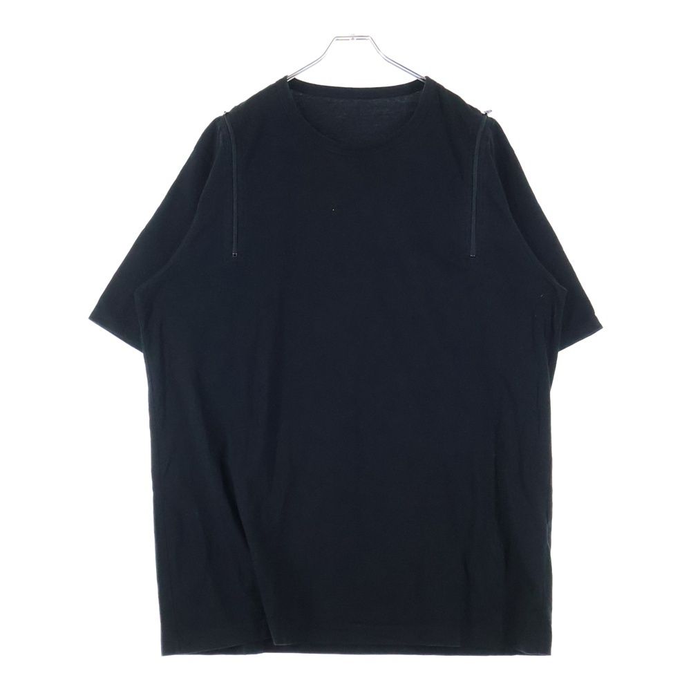 Ground Y (グラウンドワイ) SAMPLE サンプル ジップデザイン オーバーサイズドカットソー 半袖Tシャツ ブラック