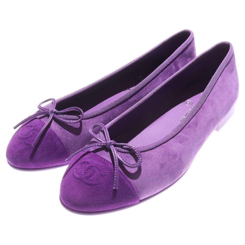 CHANEL シャネル ココマーク バレリーナ パンプス パープル G 02819 B 15162 NT 819