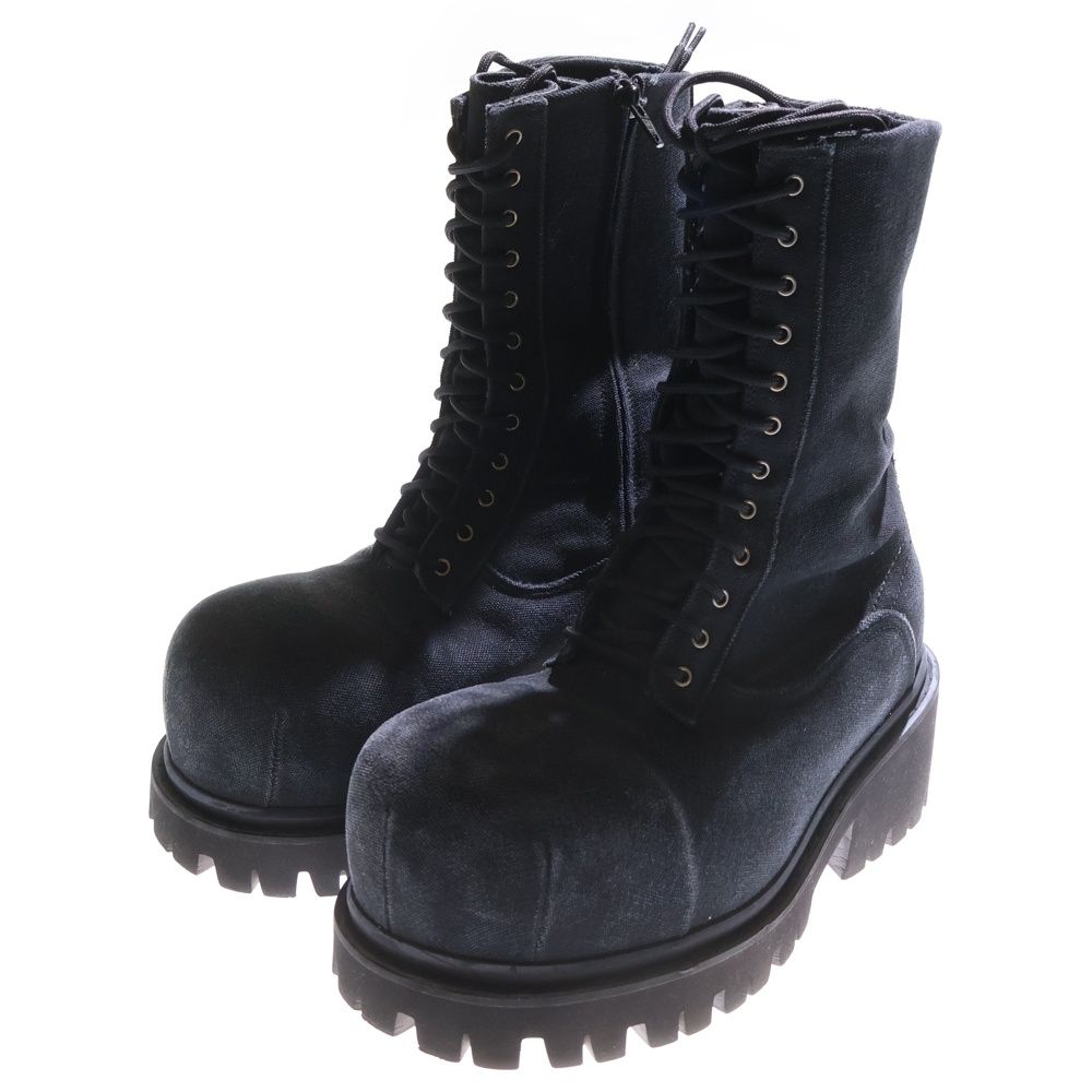 レースアップ ロングブーツ