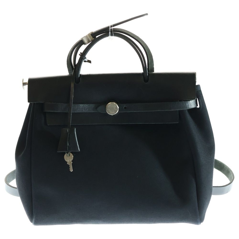 HERMES エルメス エールバッグ アド PM 2WAY リュックサック トワル ブラック D刻印