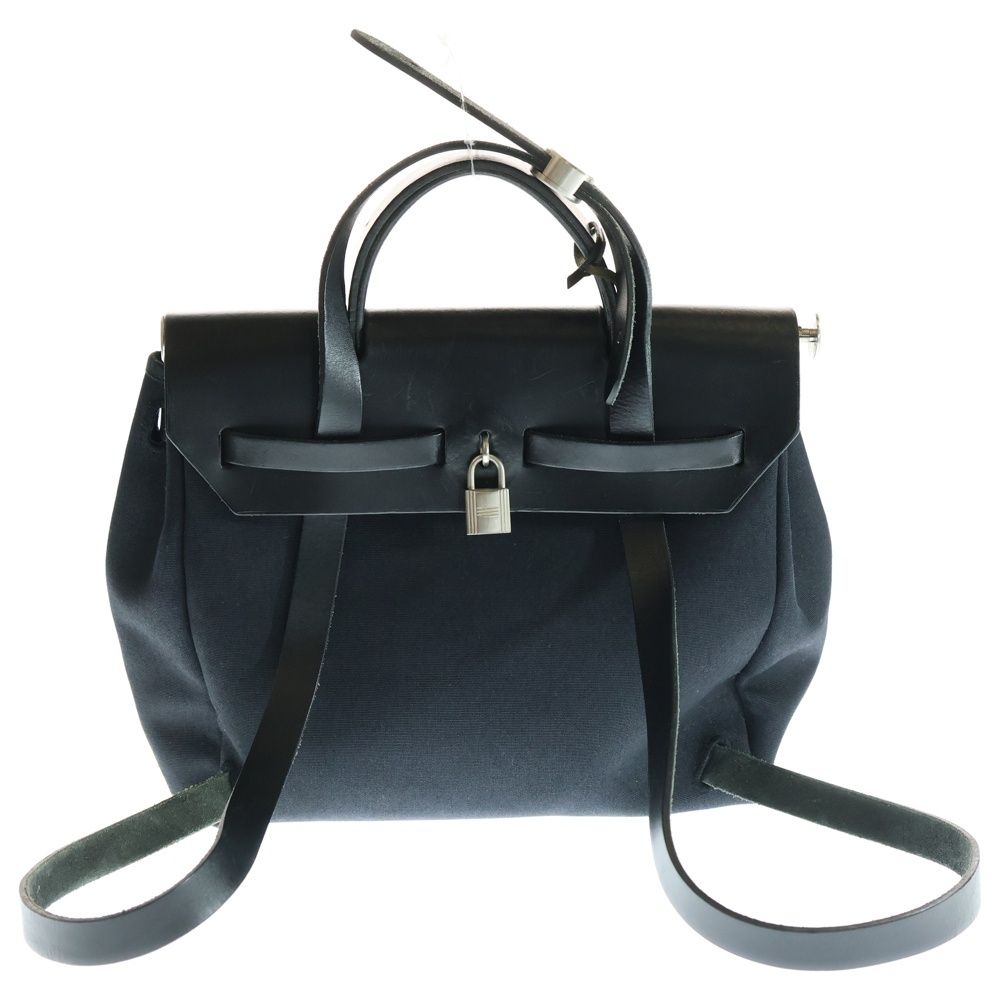 HERMES エルメス エールバッグ アド PM 2WAY リュックサック トワル ブラック D刻印