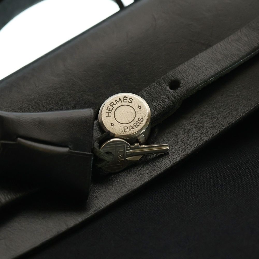 HERMES エルメス エールバッグ アド PM 2 WAY リュックサック トワル ブラック D刻印 リュック バックパック バッグ