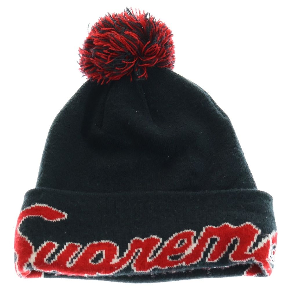 SUPREME シュプリーム 19 AW × ERA Script Cuff Beanie ニューエラ スクリプトカフ ビーニー ブラック レッド