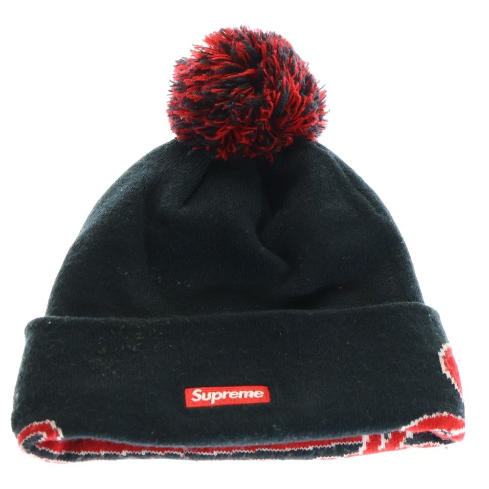 SUPREME シュプリーム 19AW ×NEW ERA Script Cuff Beanie ニューエラ スクリプトカフ ビーニー ブラック レッド