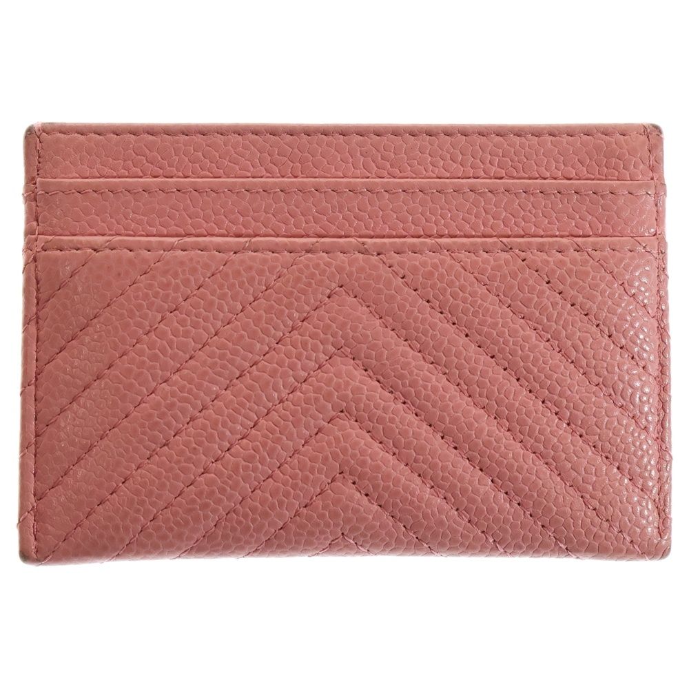 CHANEL シャネル ココマーク ボーイシャネル カードケース ピンク シルバー 29番台