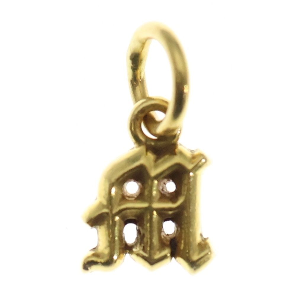 CHROME HEARTS クロムハーツ 22K STACK ALPHABET アルファベットスタックチャーム Mイニシャル ペンダントトップ ゴールド