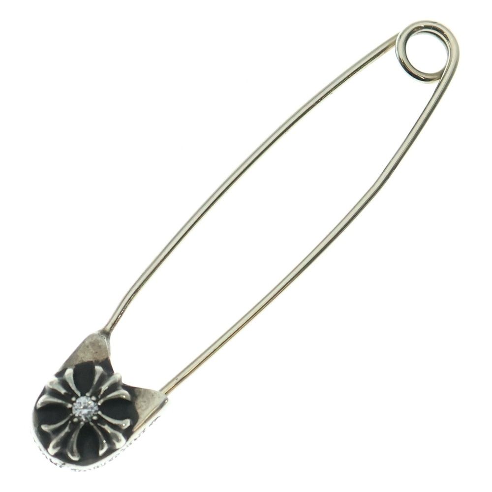 CHROME HEARTS クロムハーツ SAFETY PIN L 1DIA 1ダイヤラージセーフティピン 1ダイヤ ルバーネックレストップ