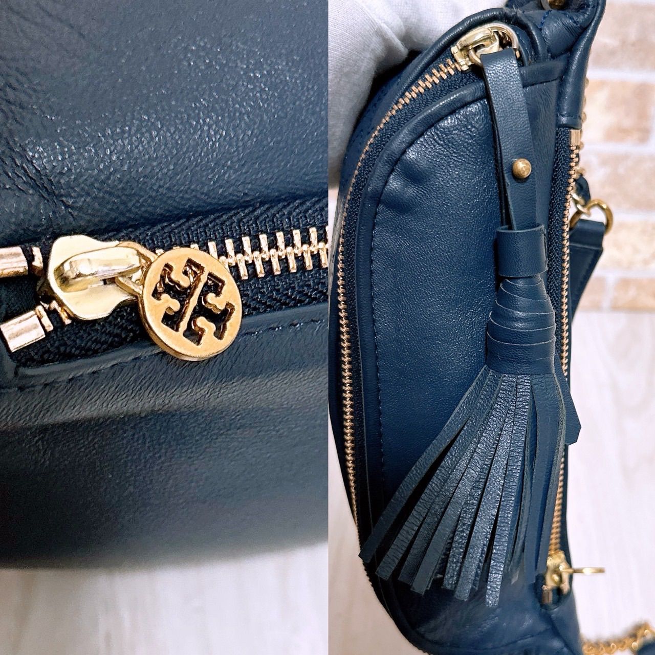 Tory Burch ネイビー ウエストポーチ★美品 ほぼ未使用) TORY BURCH(トリーバーチ)ウエストポーチ ボディーバッグ