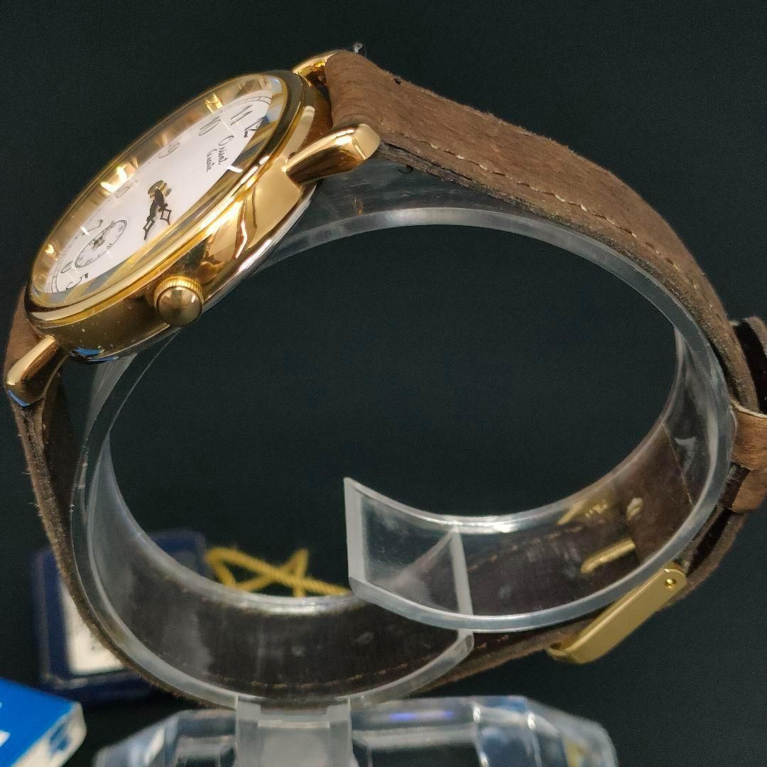 772-17 極美品 ORIENT オリエント ホワイト ゴールド ブラウン レザー