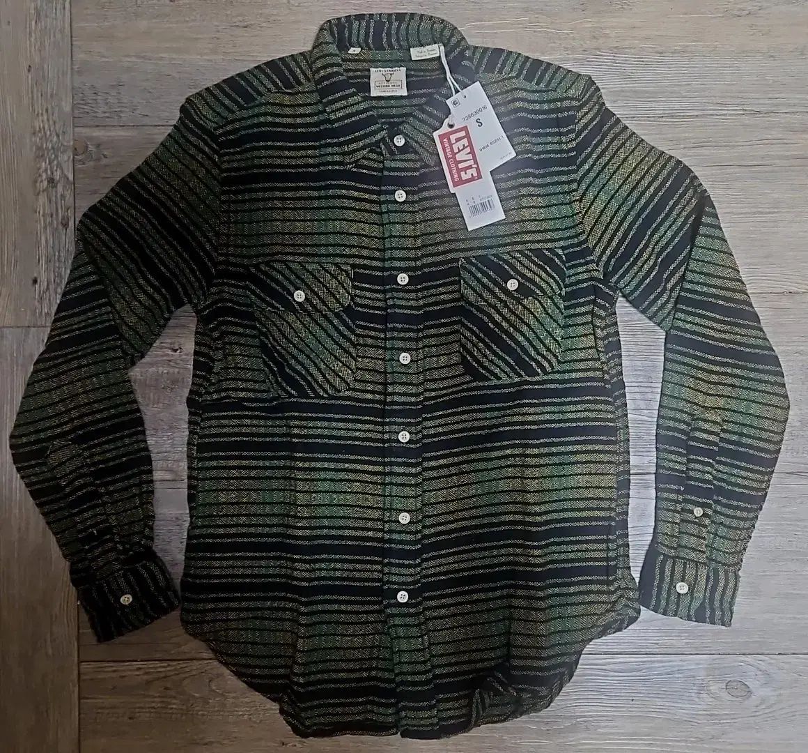 リーバイス LVC 1950 S ショートホーン シャツ ボトル グリーン S