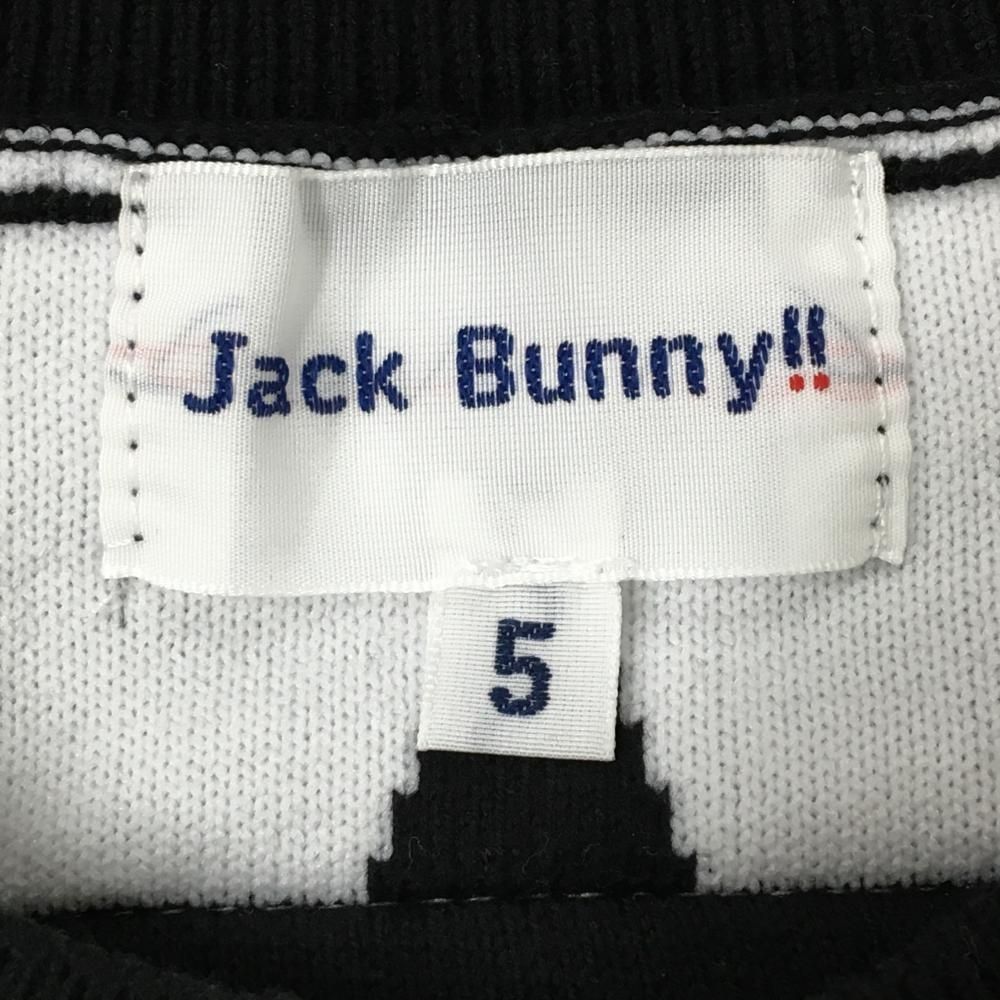 超美品】ジャックバニー セーター 黒×白 星総柄 ニット メンズ 5(L