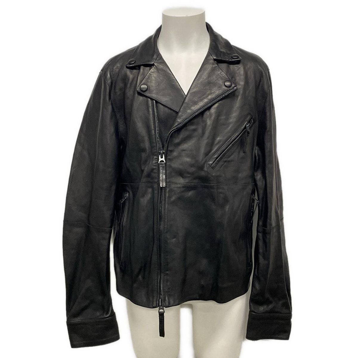 ACNE STUDIOS アクネ ストゥディオズ ライダースジャケット サイズ54 メンズ 黒 長袖 冬 ラムスキン