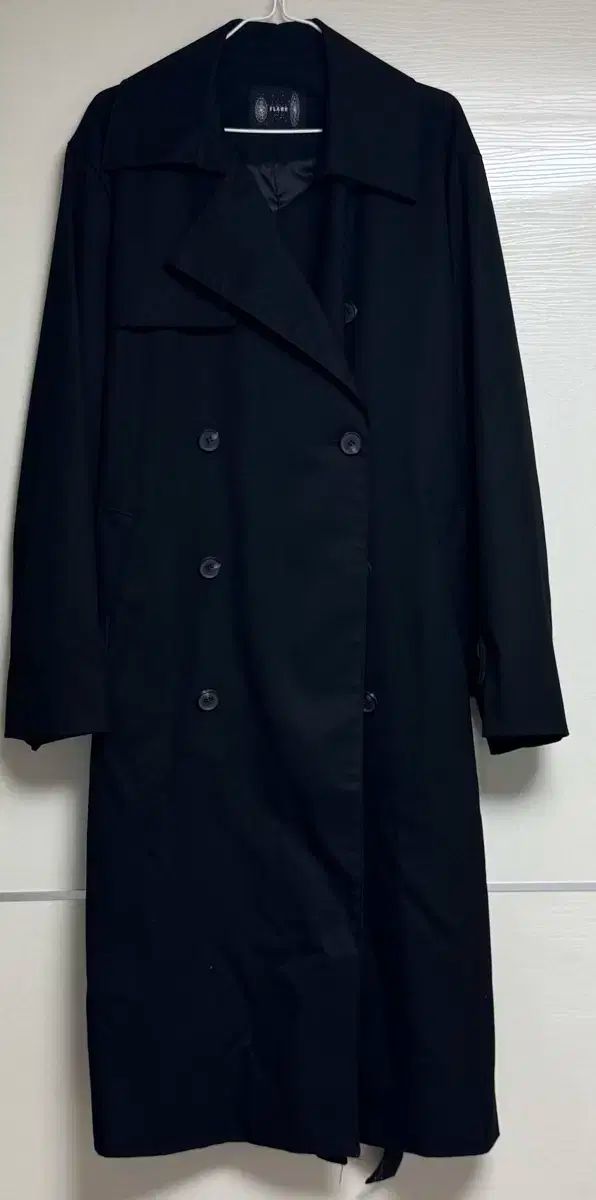 FLARE ブラック トレンチ コート