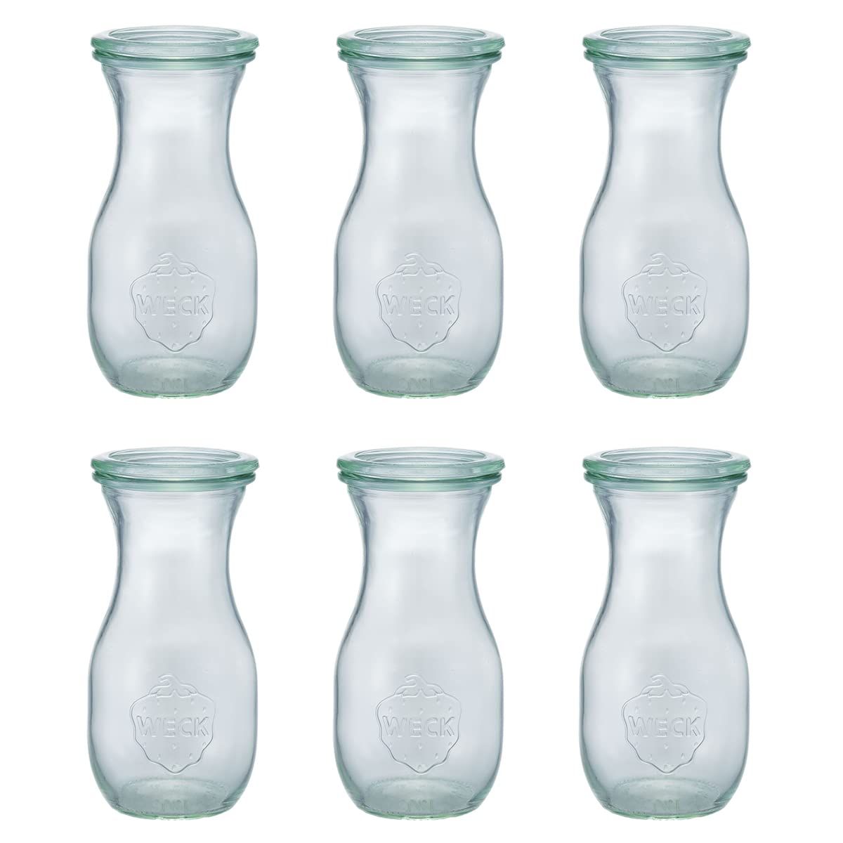 WECK キャニスター ガラスキャニスター 保存容器 保存瓶 WE-763 (JUICE JAR 290ml 6個セット) 