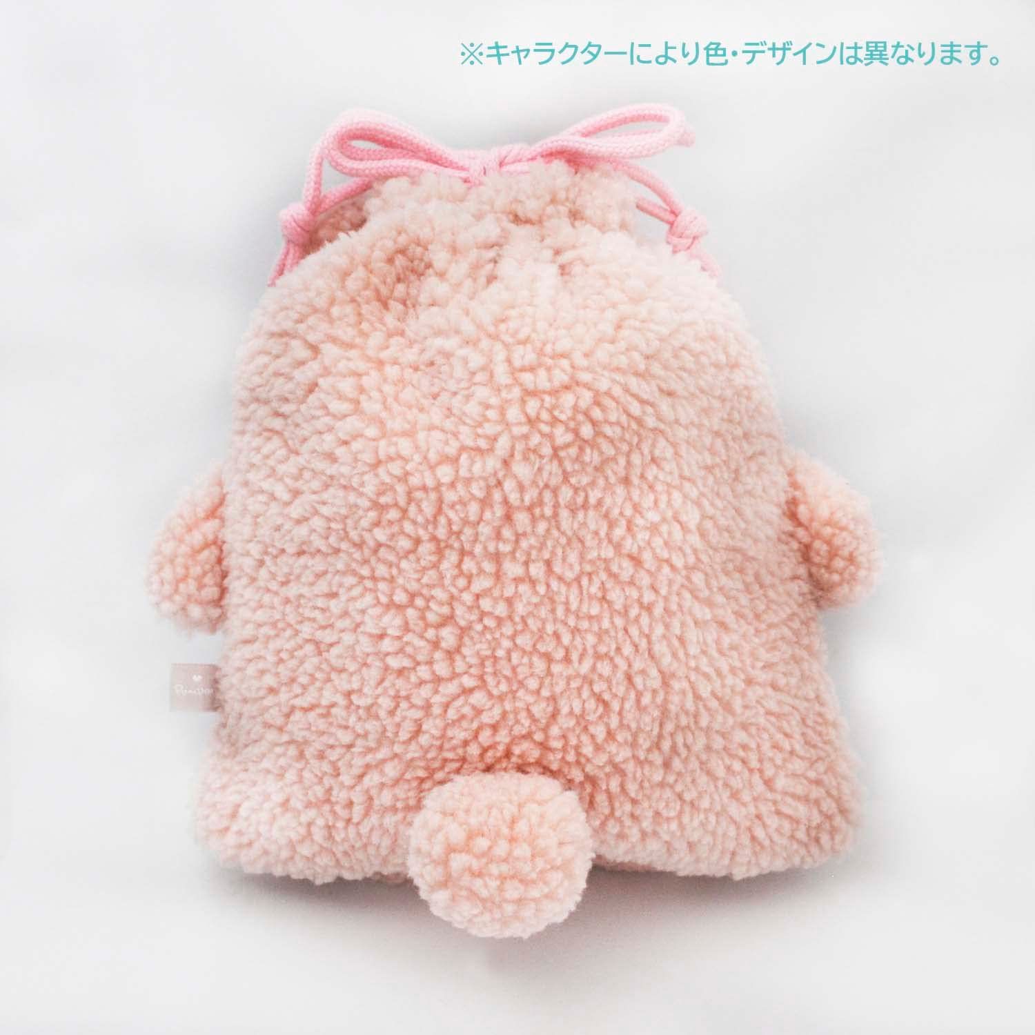 スケーター(Skater) ボア 巾着 Pompon's クマ 巾着袋 25.5×20cm ZKT1-A