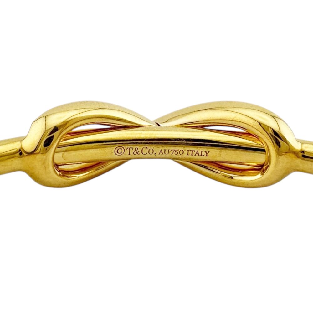 ティファニー インフィニティ カフ バングル 18金 K18イエローゴールド